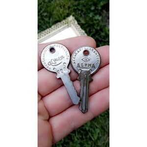 Vintage Alpha Co Ltd Keys Metal 2pc